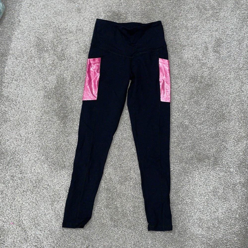Born Primitive Black Leggings with Pink Side Pockets